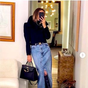 Zara denim long skirts